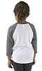 Toddler Triblend Raglan Baseball Shirt TRI WHITE / TRI VINTAGE GREY Back