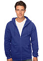 Unisex Organic Cotton Full Zip Hoodie NAUTICAL BLUE Front