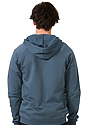 Unisex Organic Cotton Full Zip Hoodie PACIFIC BLUE Back