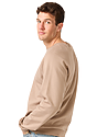 Unisex Organic Raglan Crew Neck Sweatshirt ALMOND Side