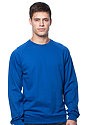 Unisex Organic Raglan Crew Neck Sweatshirt NAUTICAL BLUE Front