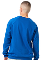 Unisex Organic Raglan Crew Neck Sweatshirt NAUTICAL BLUE Back