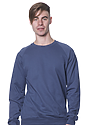 Unisex Organic Raglan Crew Neck Sweatshirt PACIFIC BLUE Front