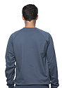 Unisex Organic Raglan Crew Neck Sweatshirt PACIFIC BLUE Back