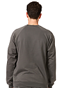 Unisex Organic Raglan Crew Neck Sweatshirt SLATE Back