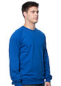 Unisex Organic Raglan Crew Neck Sweatshirt NAUTICAL BLUE Side