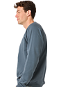 Unisex Organic Raglan Crew Neck Sweatshirt PACIFIC BLUE Side