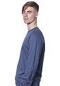Unisex Organic Raglan Crew Neck Sweatshirt PACIFIC BLUE Side
