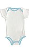 Infant Organic One Piece Contrast Binding SALT/HEAVEN Front