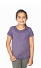 Youth Burnout Wash Short Sleeve Girls Tee HEATHER PURPLE Front