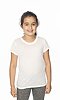 Youth Burnout Wash Short Sleeve Girls Tee WHITE Front