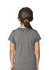 Kids Burnout Wash Short Sleeve Girls Tee HEATHER CHARCOAL Front