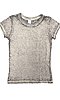 Toddler Burnout Wash Short Sleeve Girls Tee HEATHER CHARCOAL Front
