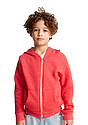 Youth Triblend Fleece Zip Hoodie TRI RED Front
