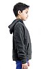 Youth Triblend Fleece Pullover Hoodie TRI ONYX Side