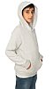 Youth Triblend Fleece Pullover Hoodie TRI ASH Side