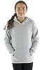 Youth Triblend Fleece Pullover Hoodie TRI ASH Front2