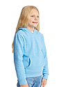 Youth Triblend Fleece Pullover Hoodie TRI POOL Side