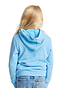 Youth Triblend Fleece Pullover Hoodie TRI POOL Back