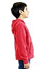 Youth Triblend Fleece Pullover Hoodie TRI RED Side