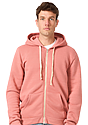 Unisex Triblend Fleece Zip Hoodie TRI DESERT ROSE Front