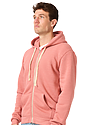 Unisex Triblend Fleece Zip Hoodie TRI DESERT ROSE Side