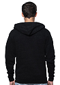 Unisex Triblend Fleece Pullover Hoodie TRI BLACK Back