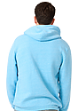 Unisex Triblend Fleece Pullover Hoodie TRI POOL Back