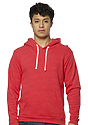 Unisex Triblend Fleece Pullover Hoodie TRI RED Front