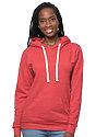 Unisex Triblend Fleece Pullover Hoodie TRI RED Front2