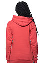 Unisex Triblend Fleece Pullover Hoodie TRI RED Back2