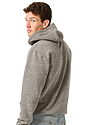 Unisex Triblend Fleece Pullover Hoodie TRI VINTAGE GREY Back