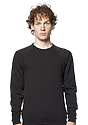 Unisex Triblend Fleece Raglan Crew Sweatshirt TRI BLACK Front
