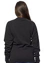 Unisex Triblend Fleece Raglan Crew Sweatshirt TRI BLACK Back2