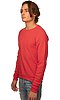 Unisex Triblend Fleece Raglan Crew Sweatshirt TRI RED Back