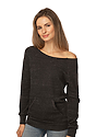 Women's Triblend Fleece Raglan w/Pouch Pocket TRI ONYX 2