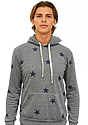 Unisex Triblend Pullover Star Hoody VNTG GRY STAR NAVY 1