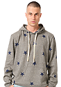 Unisex Triblend Pullover Star Hoody VNTG GRY STAR NAVY 1