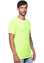 Unisex Performance Poly Tee SAFETY YELLOW Back