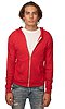 Unisex Thermal Full Zip Hoodie HEATHER CARDINAL Front