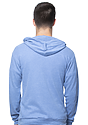 Unisex Thermal Full Zip Hoodie HEATHER ROYAL Back