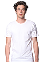 Unisex Short Sleeve Rib Tee WHITE 1