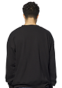 Unisex Fashion Fleece Oversize Crew Sweatshirt BLACK 3