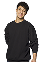Unisex Fashion Fleece Oversize Crew Sweatshirt BLACK 1