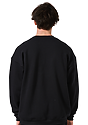 Unisex Fashion Fleece Oversize Crew Sweatshirt BLACK 3