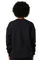 Unisex Fashion Fleece Oversize Crew Sweatshirt BLACK 6