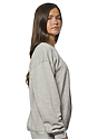 Unisex Fashion Fleece Oversize Crew Sweatshirt HEATHER GREY 2