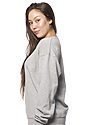 Unisex Fashion Fleece Oversize Crew Sweatshirt HEATHER GREY 2
