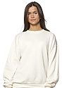 Unisex Fashion Fleece Oversize Crew Sweatshirt NATURAL 1