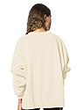 Unisex Fashion Fleece Oversize Crew Sweatshirt NATURAL 3